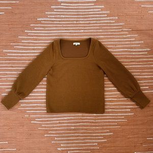 Scoop neck ochre sweater from Madewell